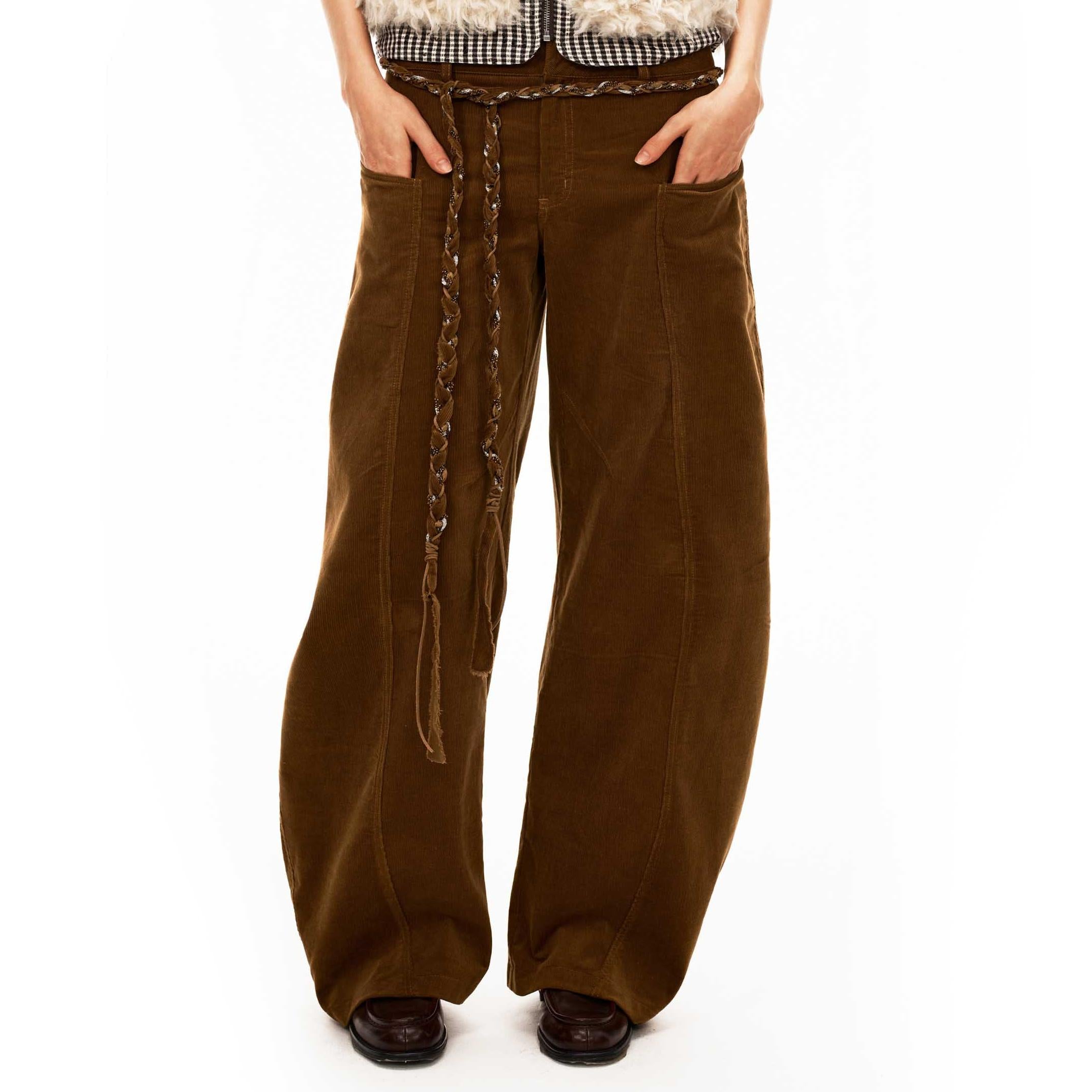 Corduroy Arc Leg Trousers