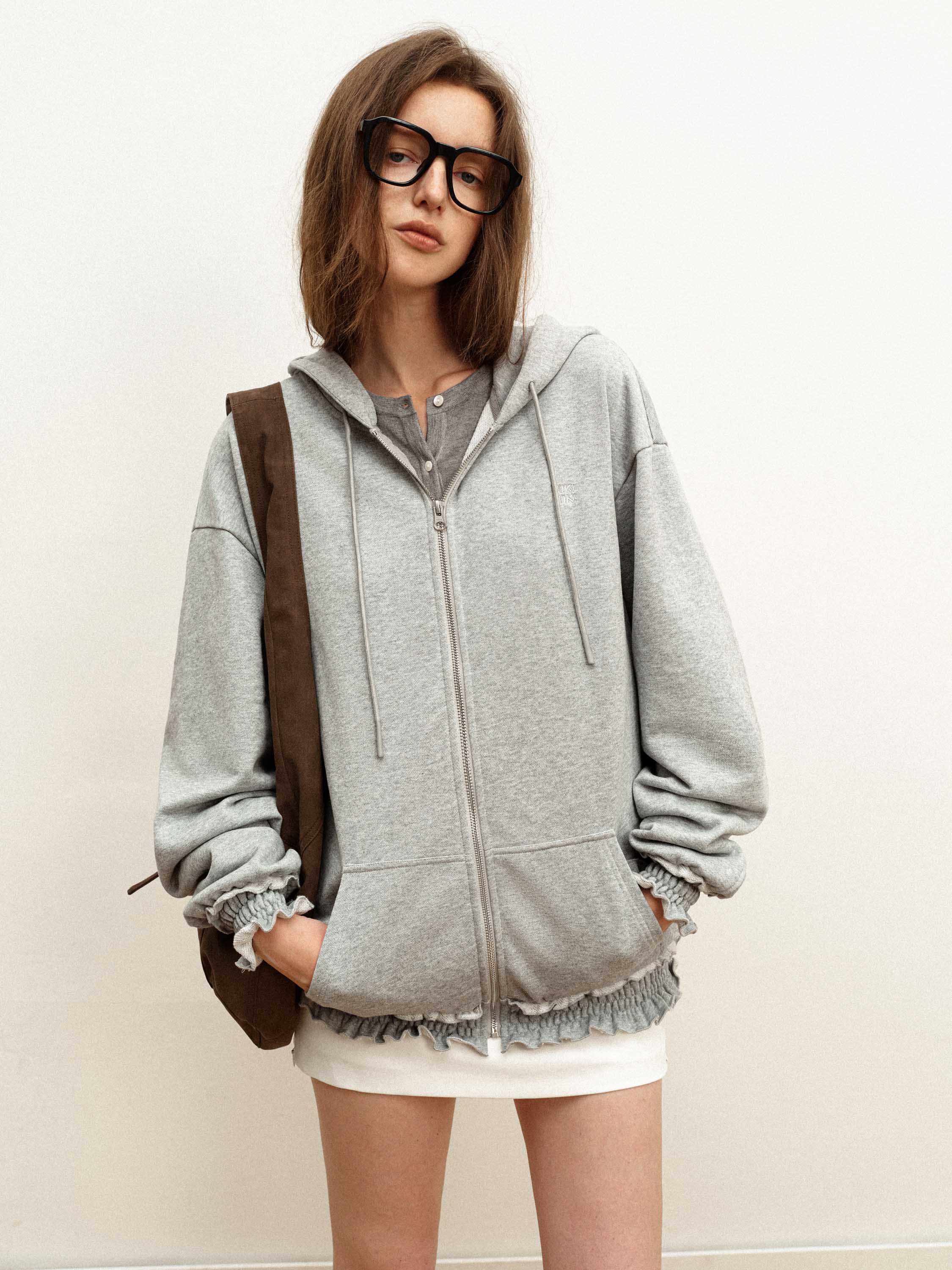 Hooded Sweatshirt Jacket
