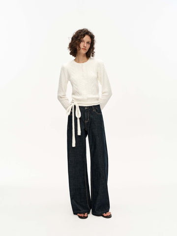 Blue Wide-Leg Jeans