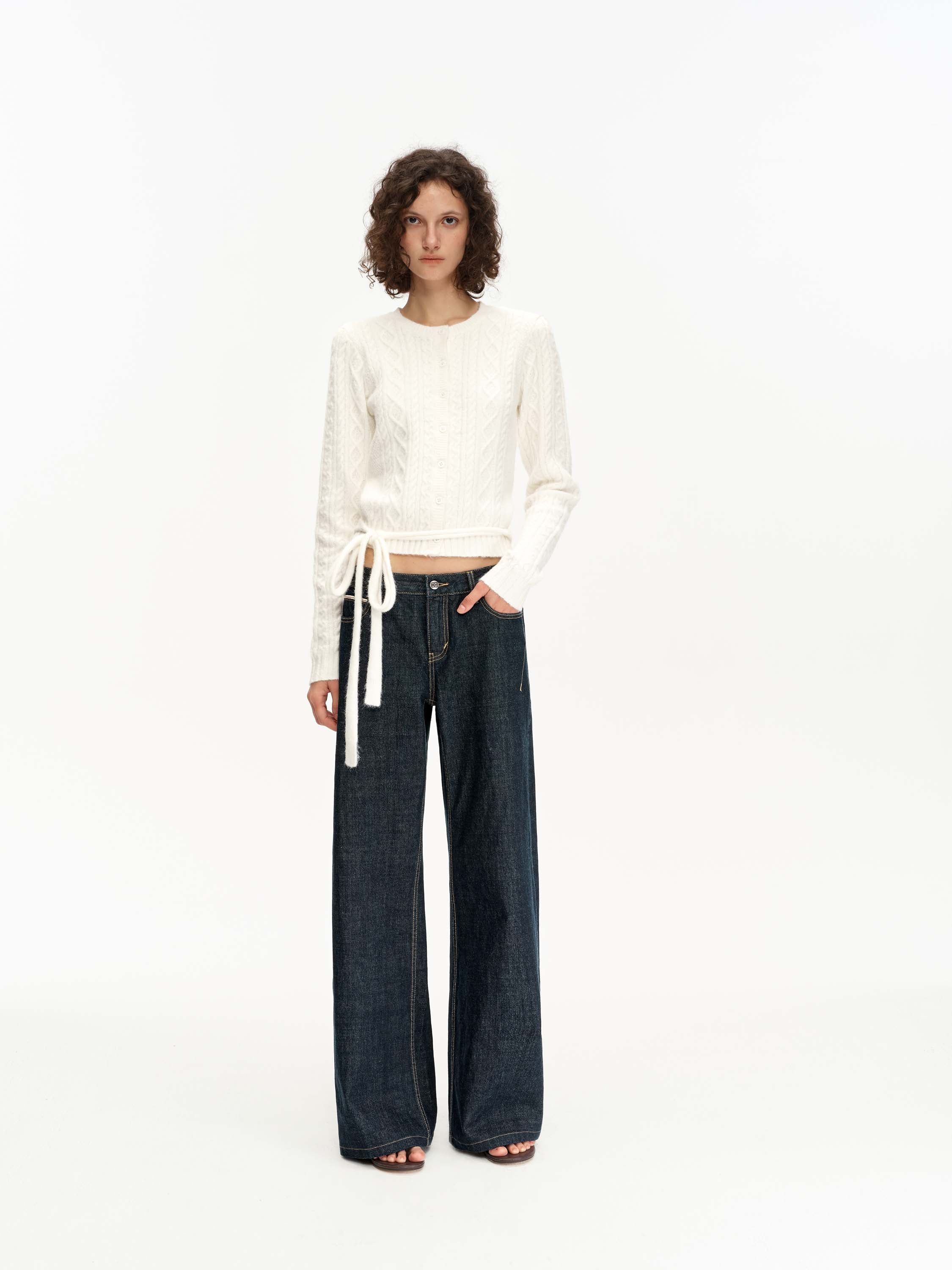 Blue Wide-Leg Jeans