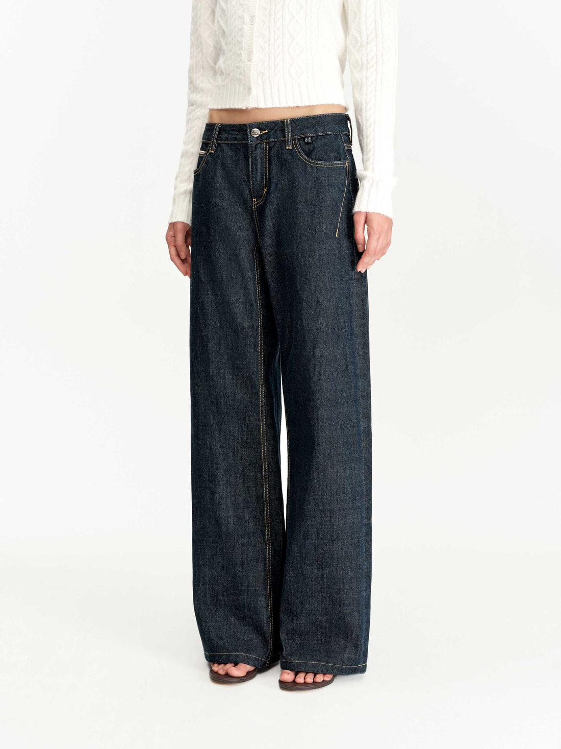 Blue Wide-Leg Jeans