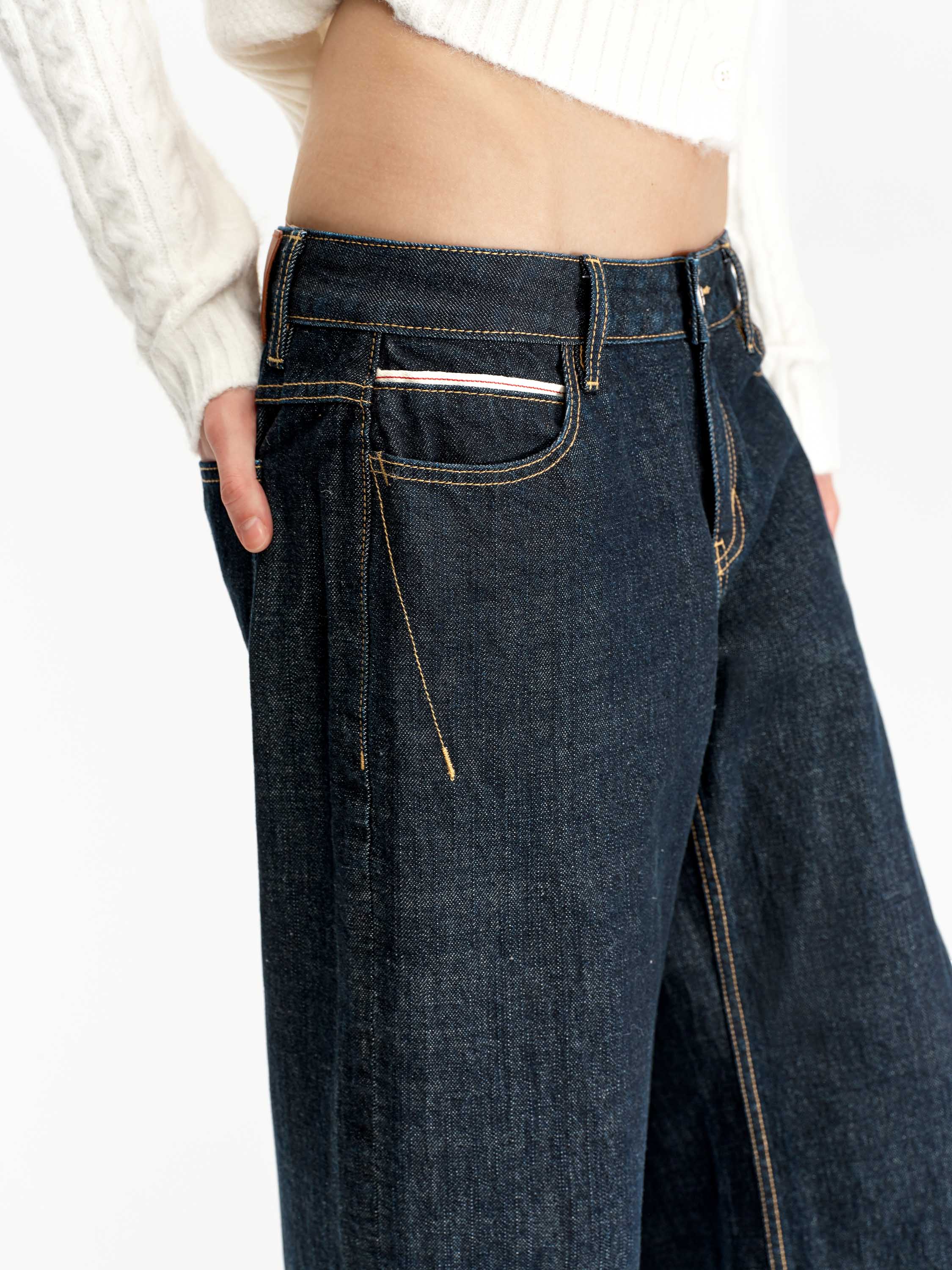 Blue Wide-Leg Jeans