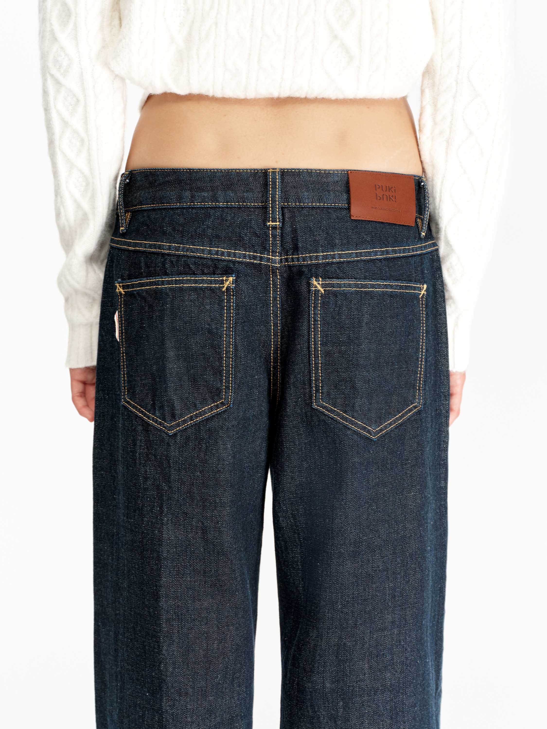 Blue Wide-Leg Jeans