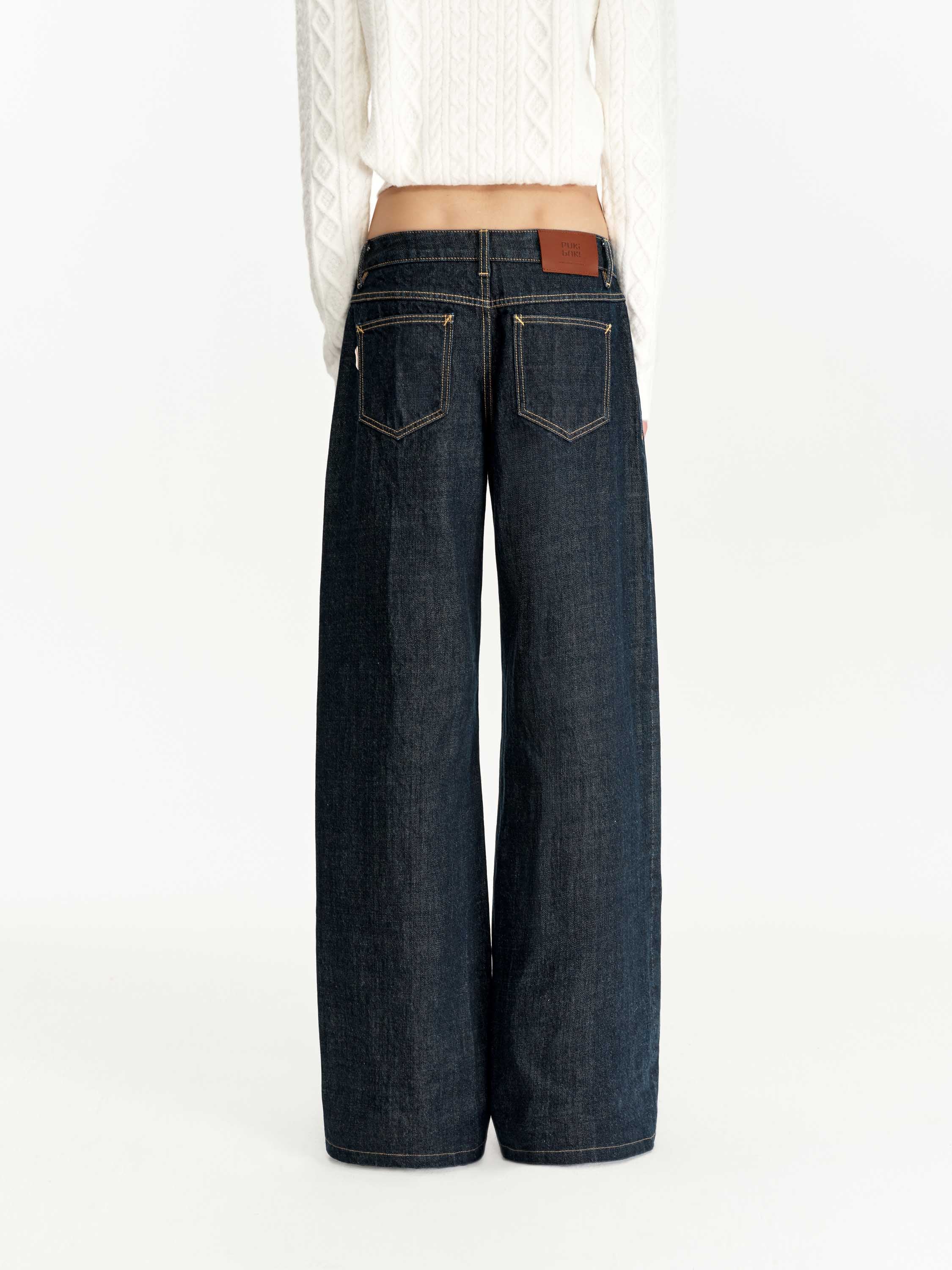 Blue Wide-Leg Jeans