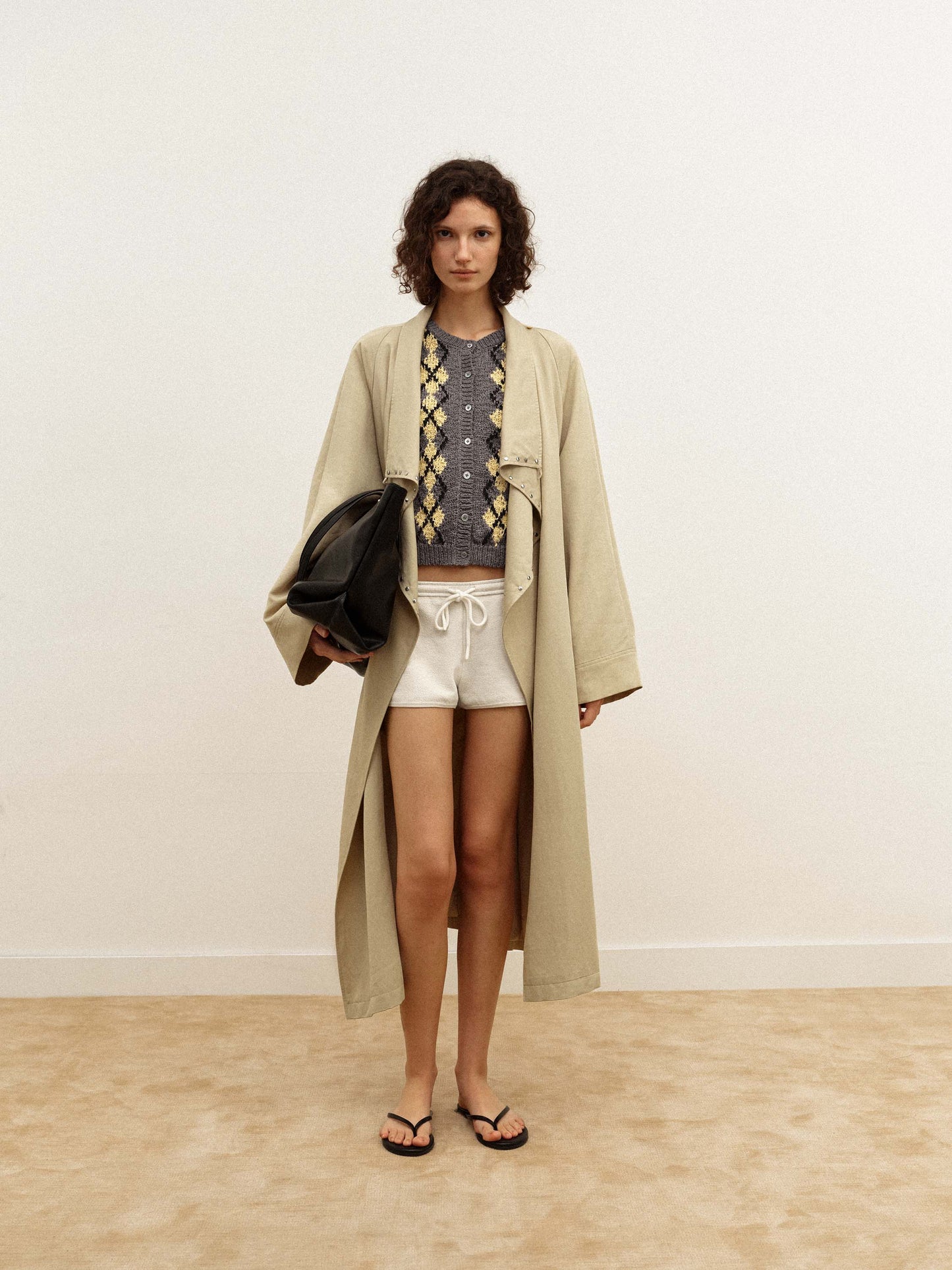 Argyle Knit Cardigan
