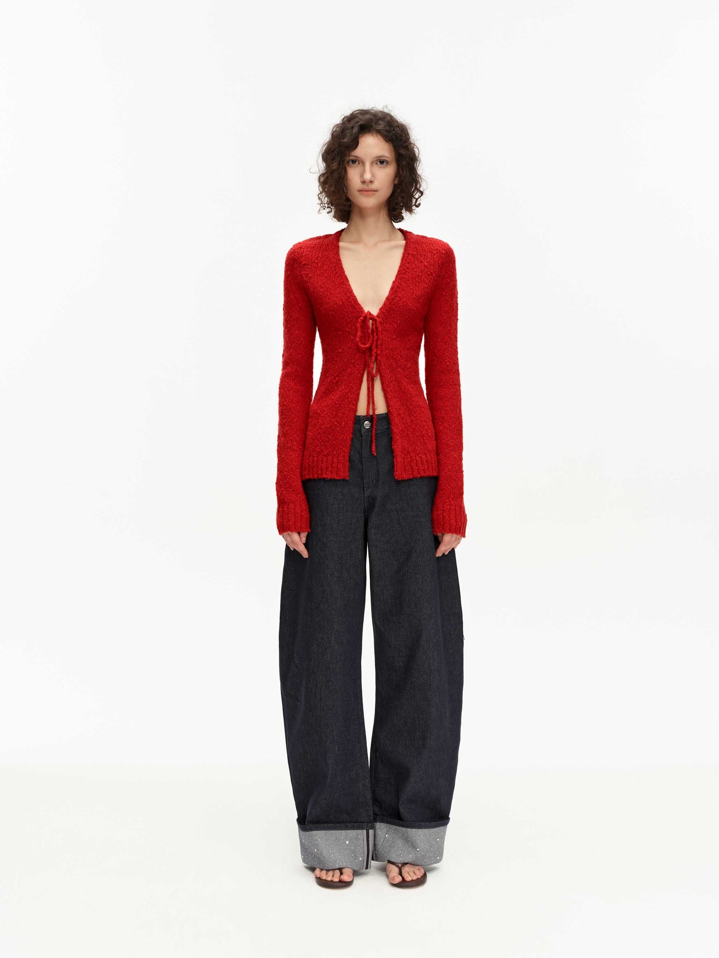 Laced-Up Cardigan
