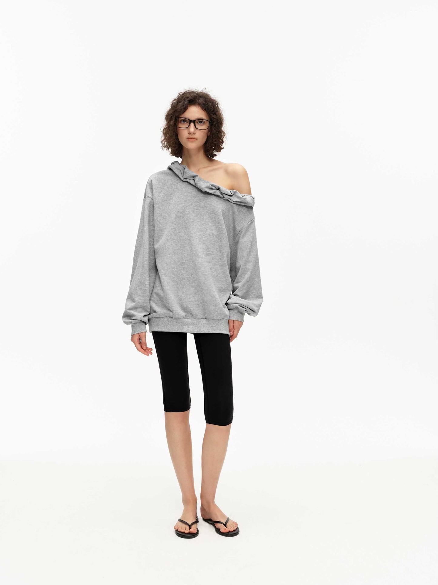 Blouson Asymmetric Sweatshirt