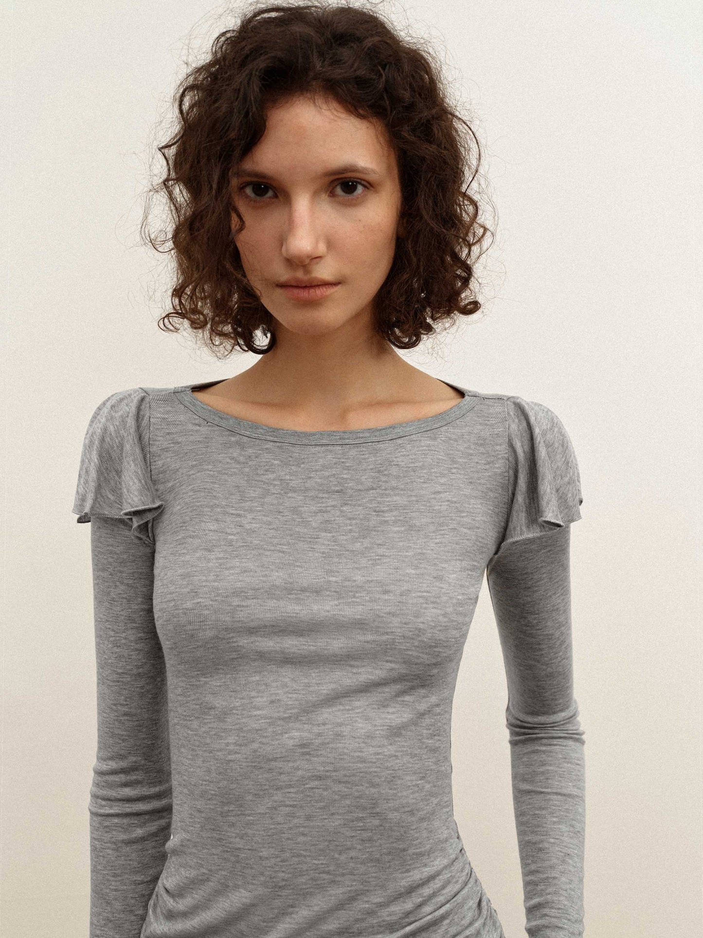 Ruffle-Sleeve Top