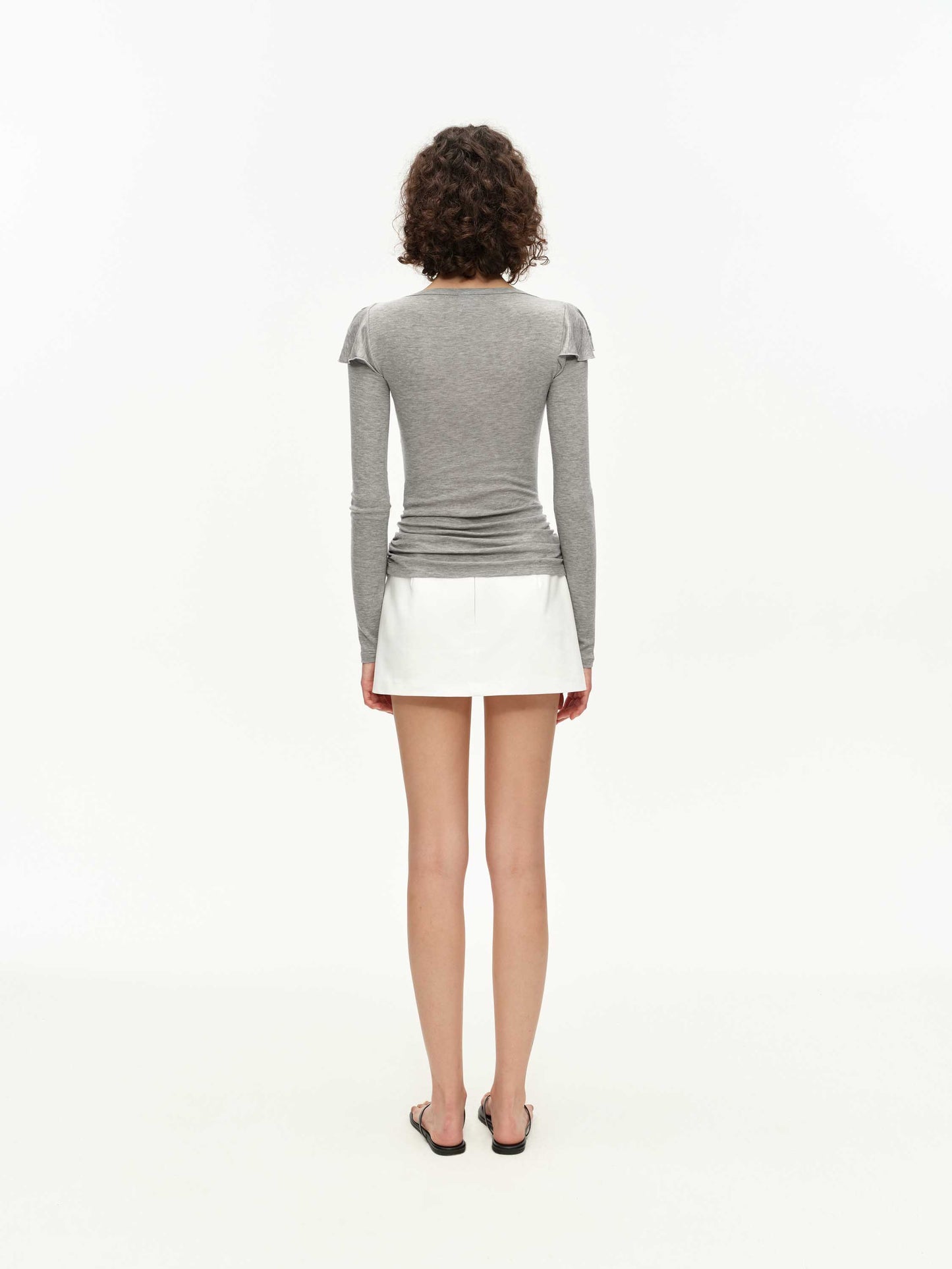 Ruffle-Sleeve Top