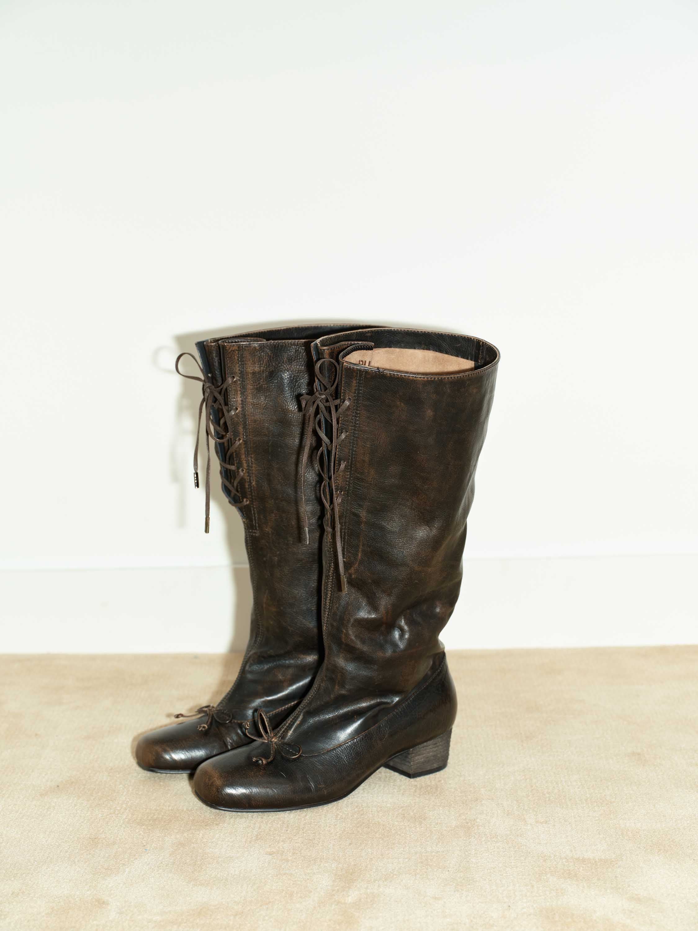 Lace-up Leather Boots