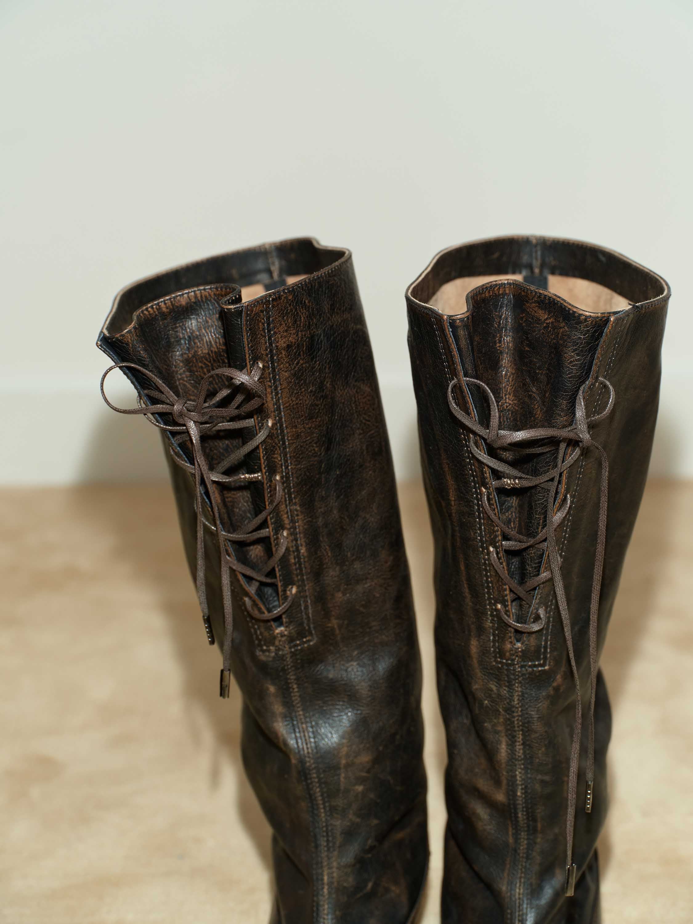 Lace-up Leather Boots