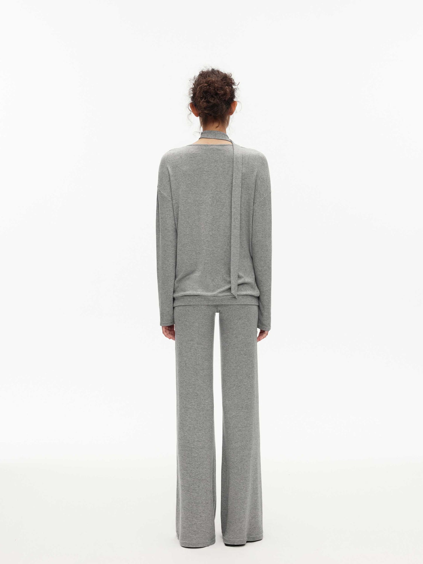 V-Waist Knit Trousers Sets