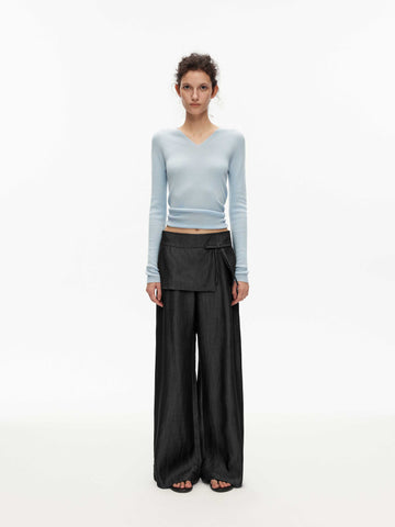 Low Waist Bow Skirt Pants