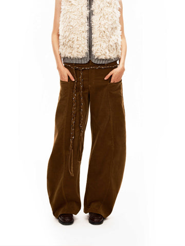Corduroy Arc Leg Trousers