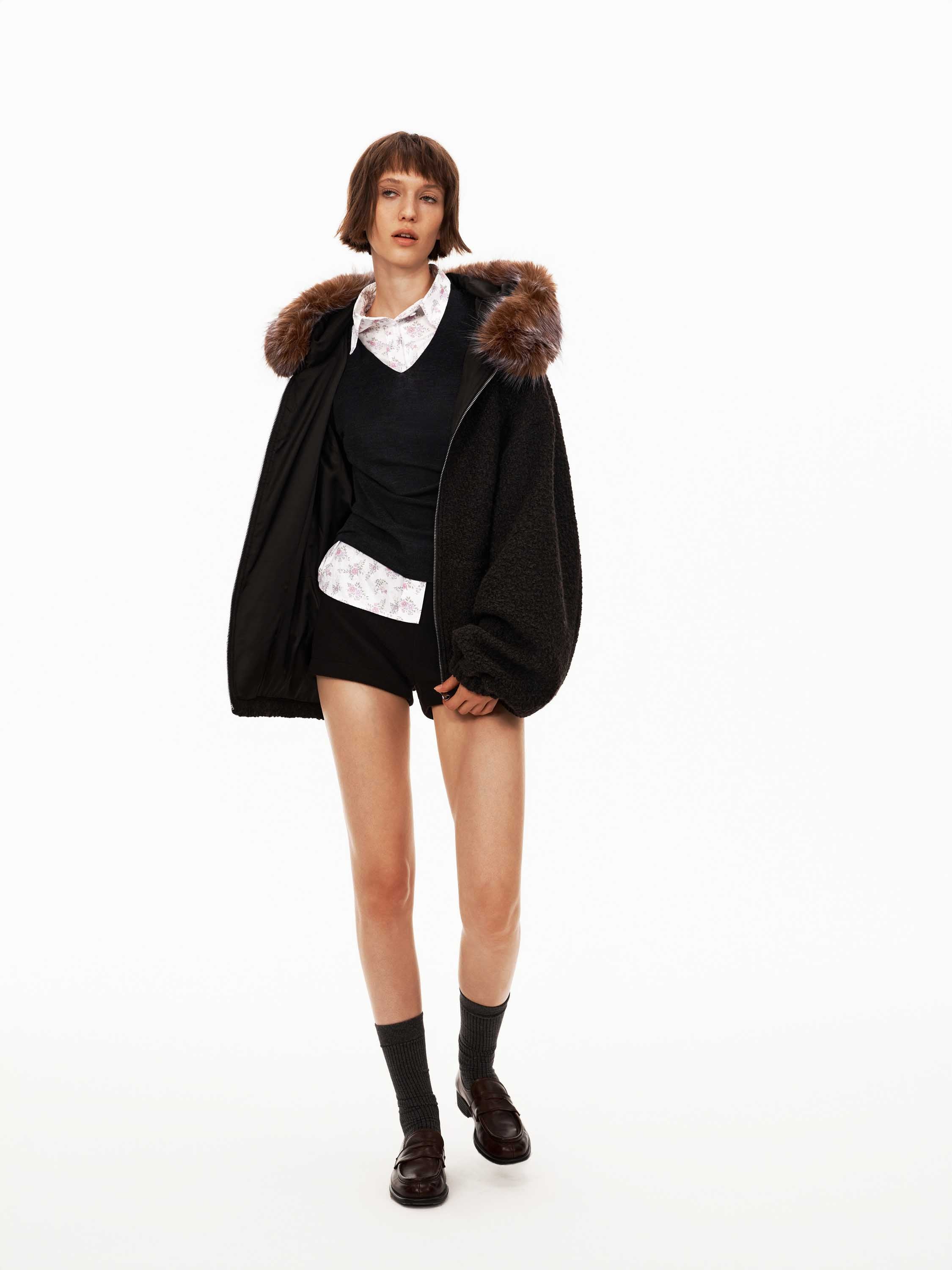 Hooded Sweatshirt Jacket