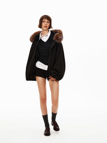 Hooded Sweatshirt Jacket