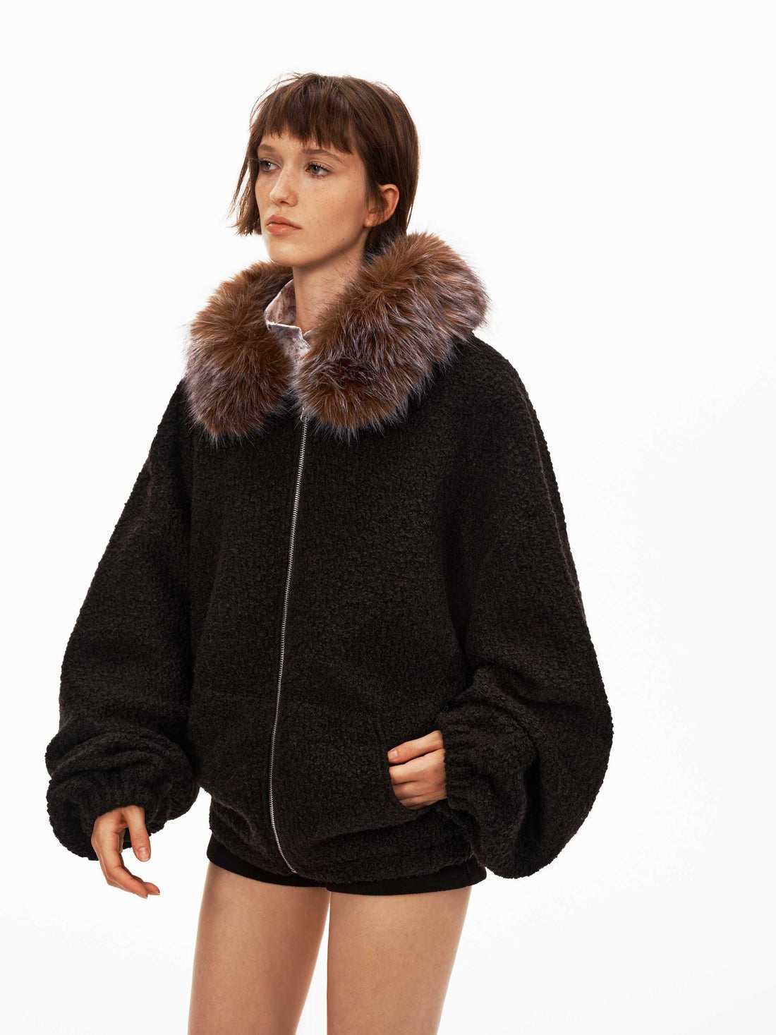 Hooded Sweatshirt Jacket