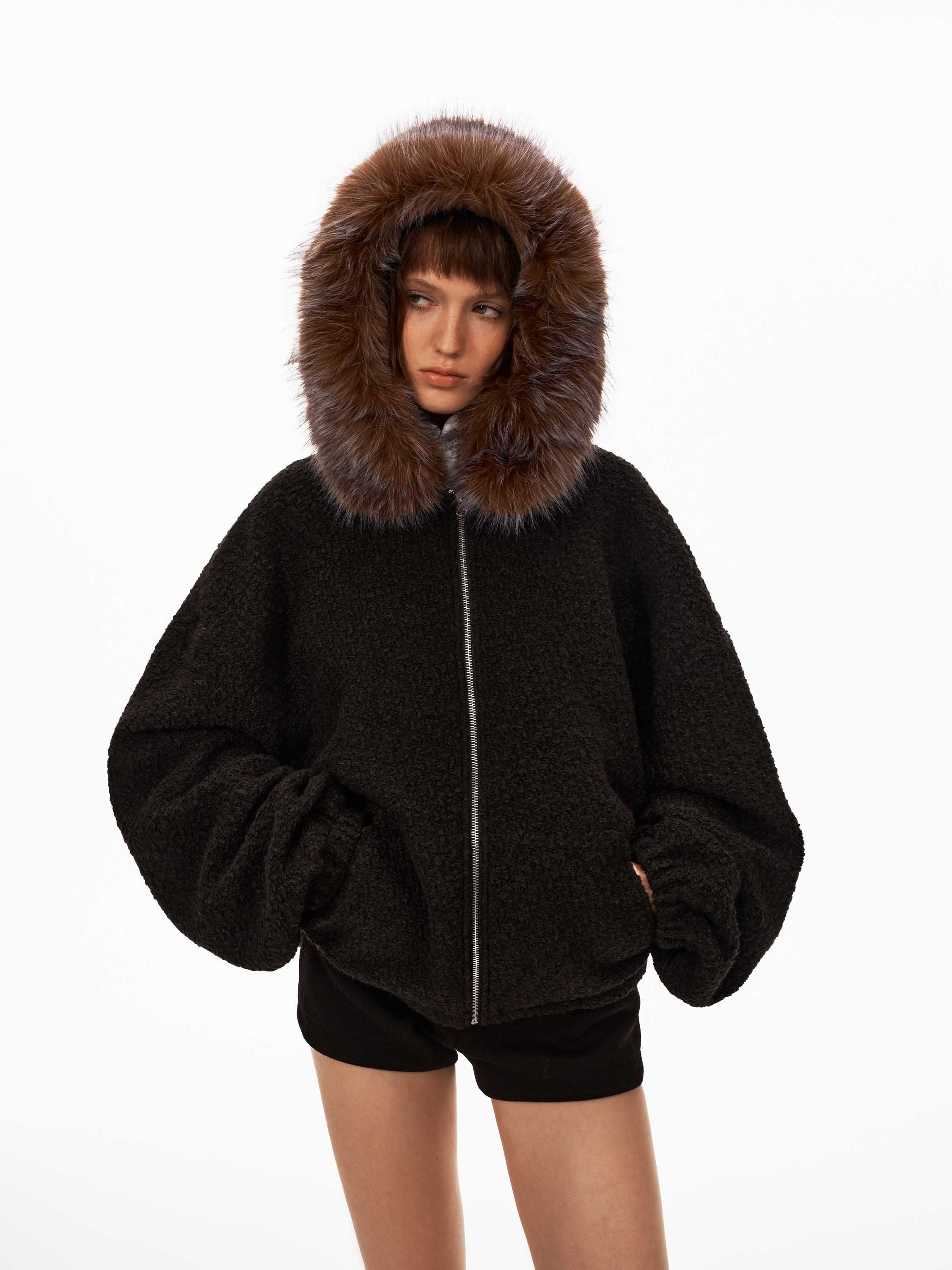 Hooded Sweatshirt Jacket