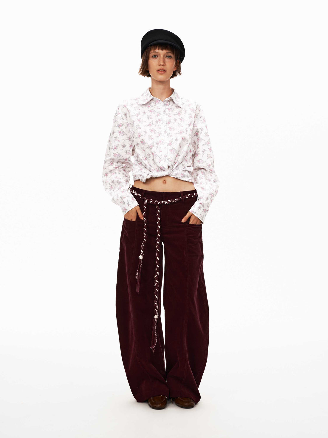 Corduroy Arc Leg Trousers