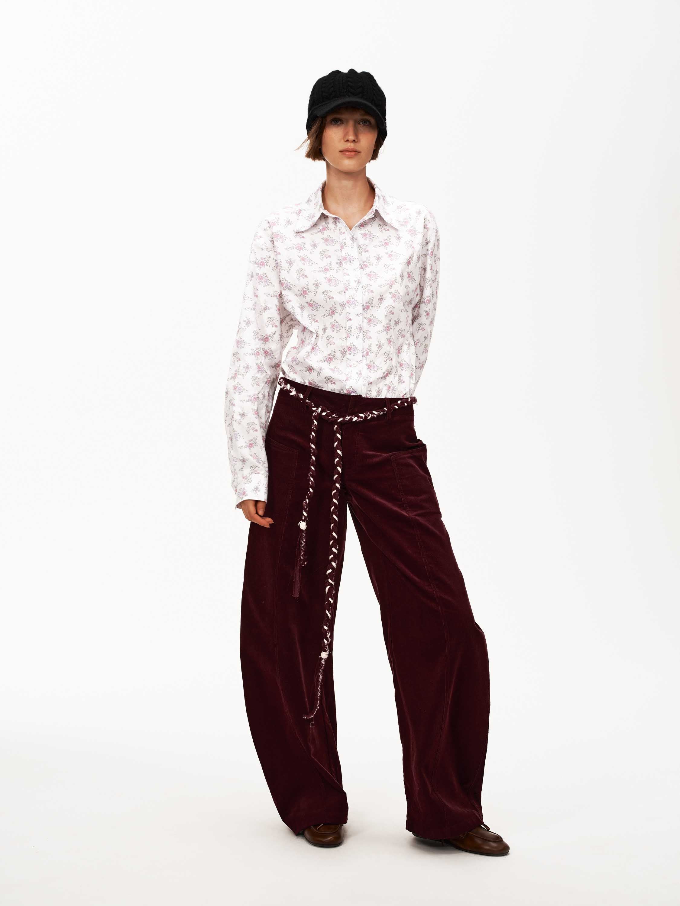 Corduroy Arc Leg Trousers