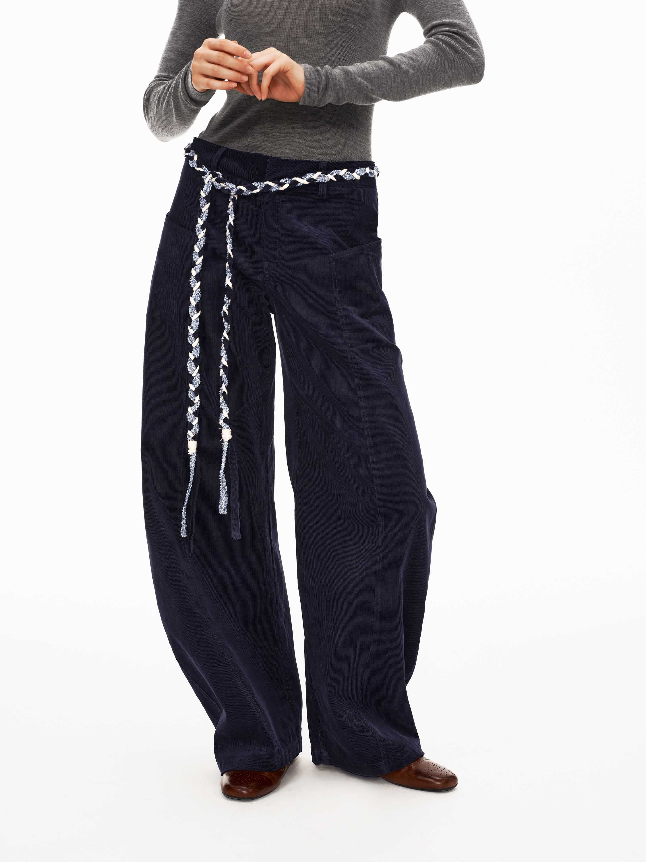 Corduroy Arc Leg Trousers