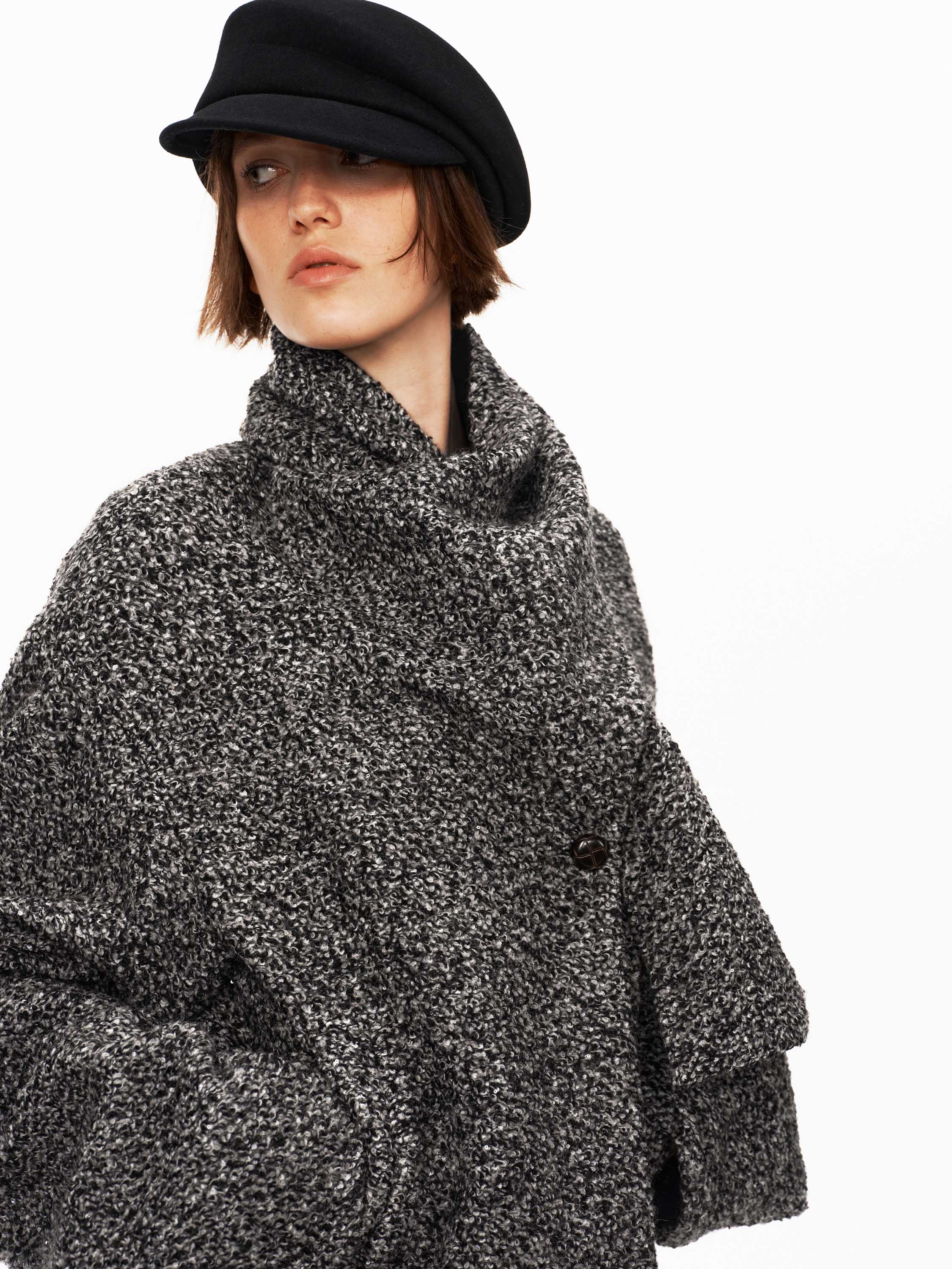 Snood Collar Coat