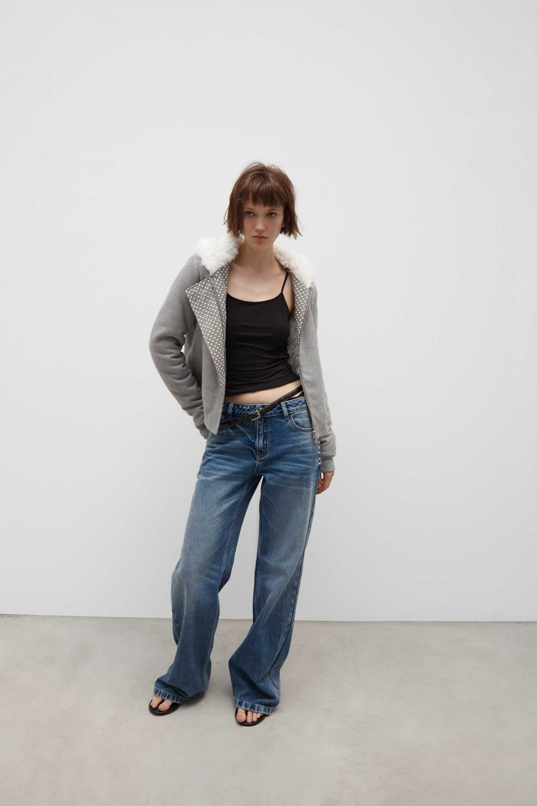 Blue Wide-Leg Jeans