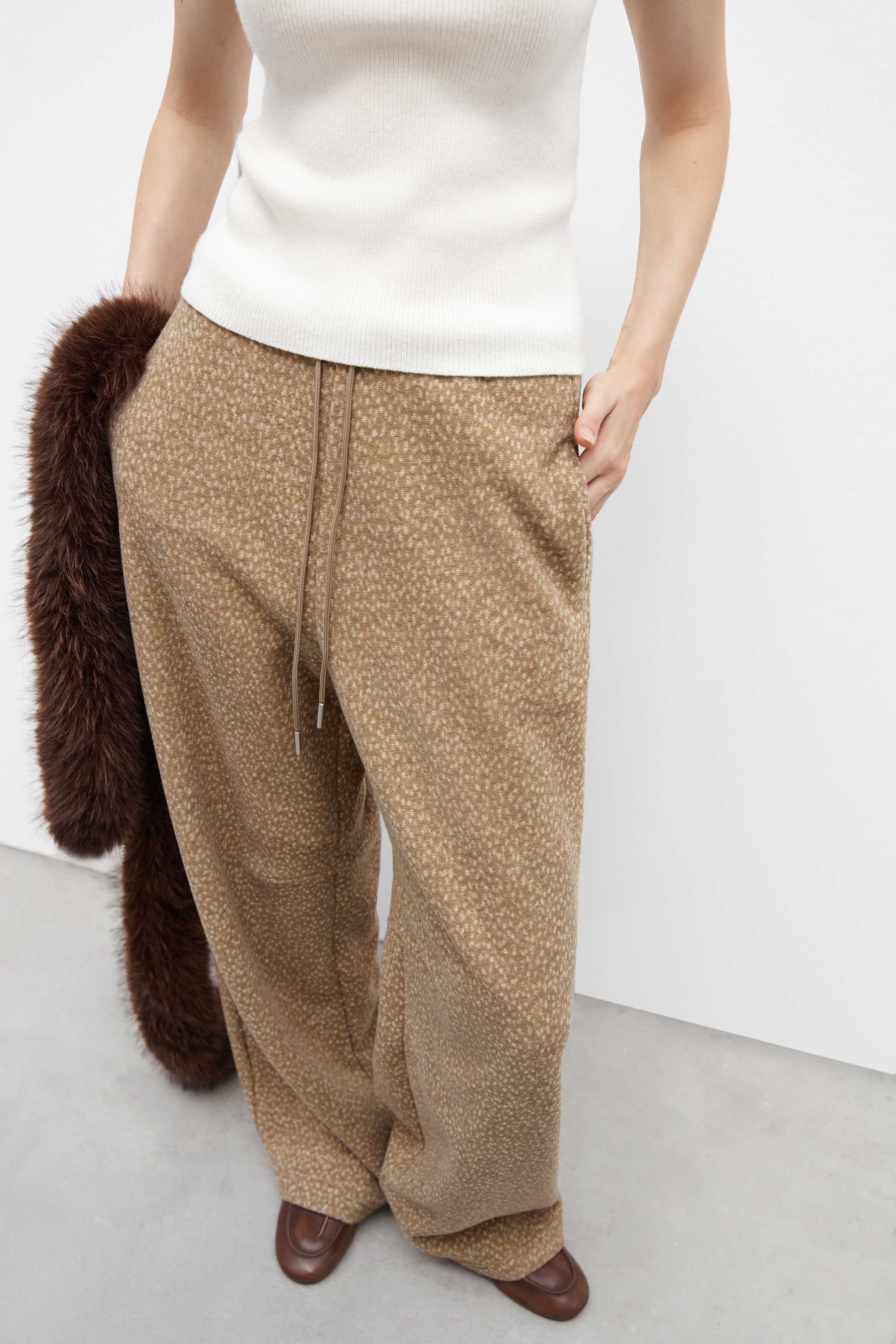 Cargo Sweatpants with Deer Camo Print