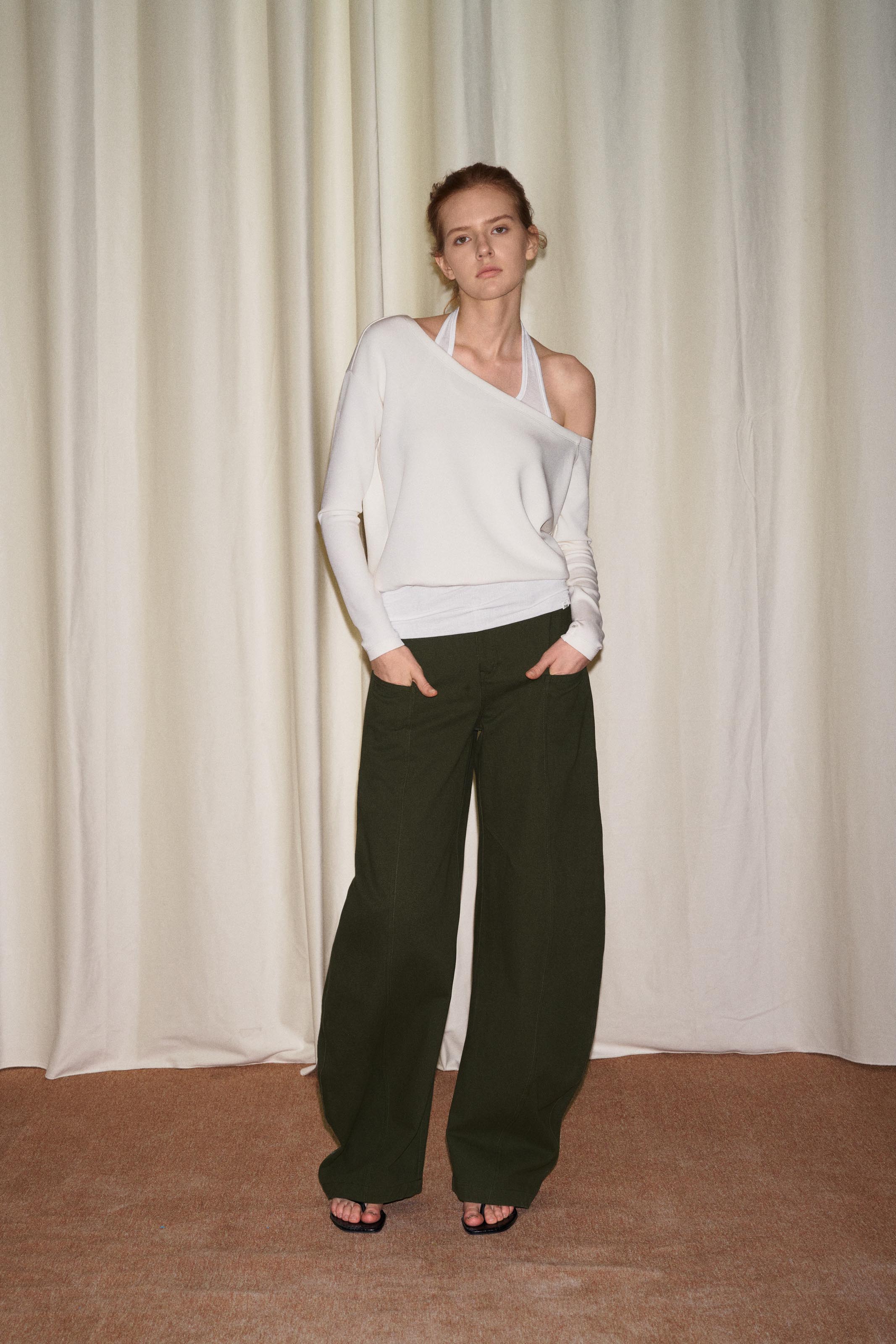 One Shoulder Sweatshirt