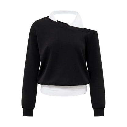 One Shoulder Sweatshirt