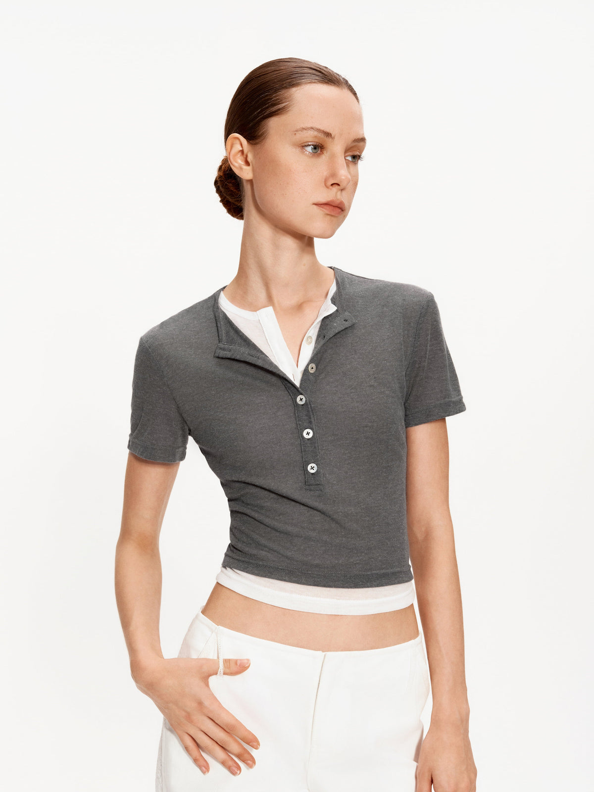 The Veil Henley Tee