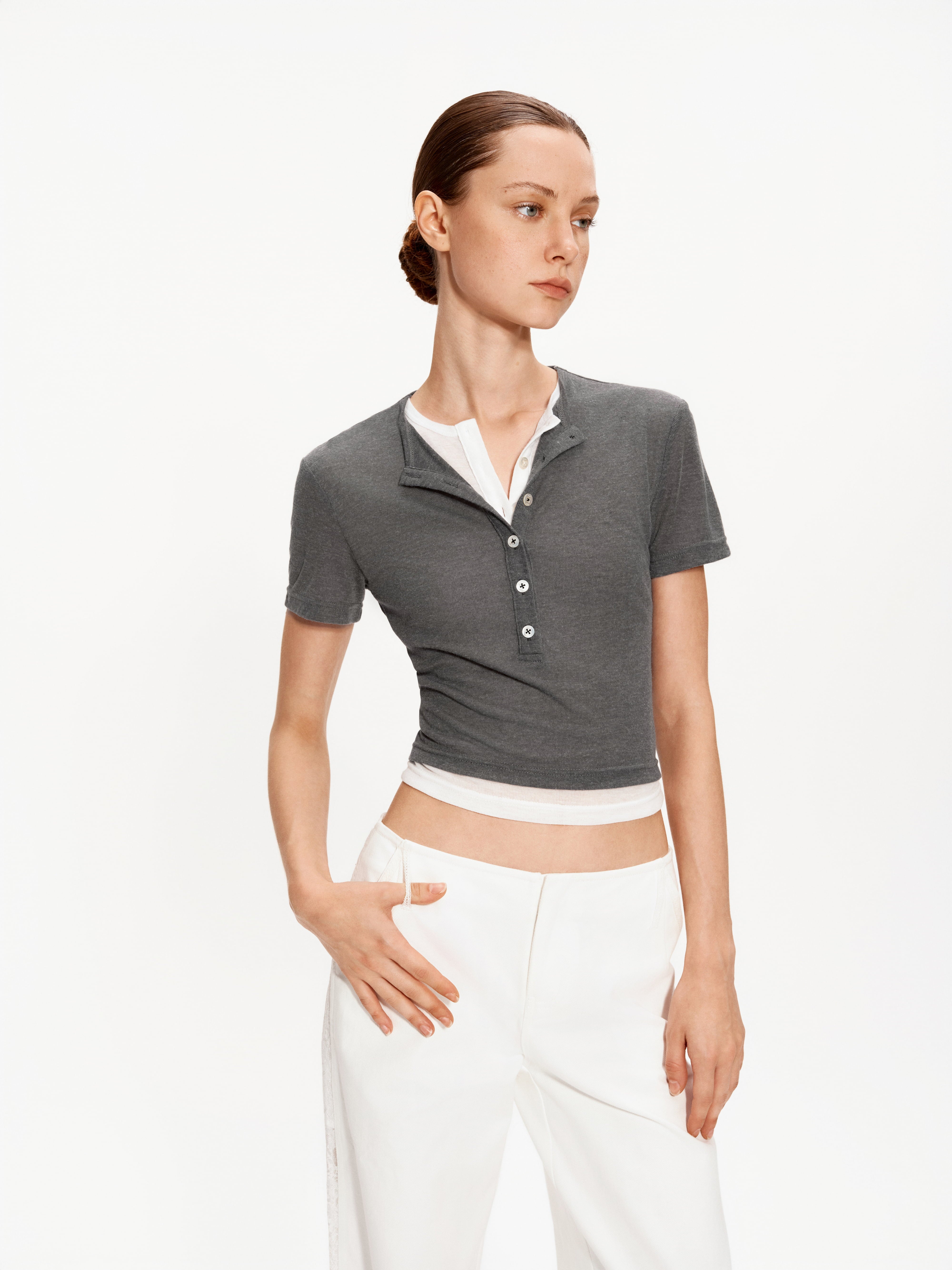 The Veil Henley Tee