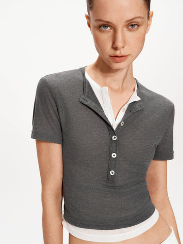 The Veil Henley Tee