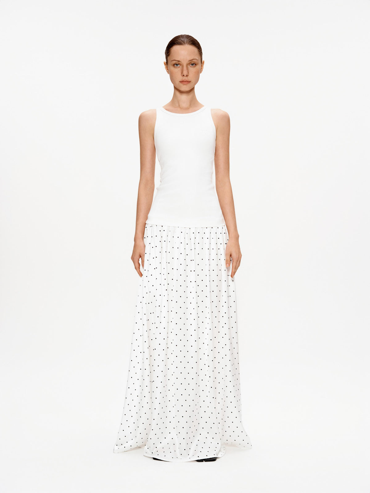 Layered Polka Dot Knit Dress