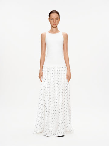 Layered Polka Dot Knit Dress