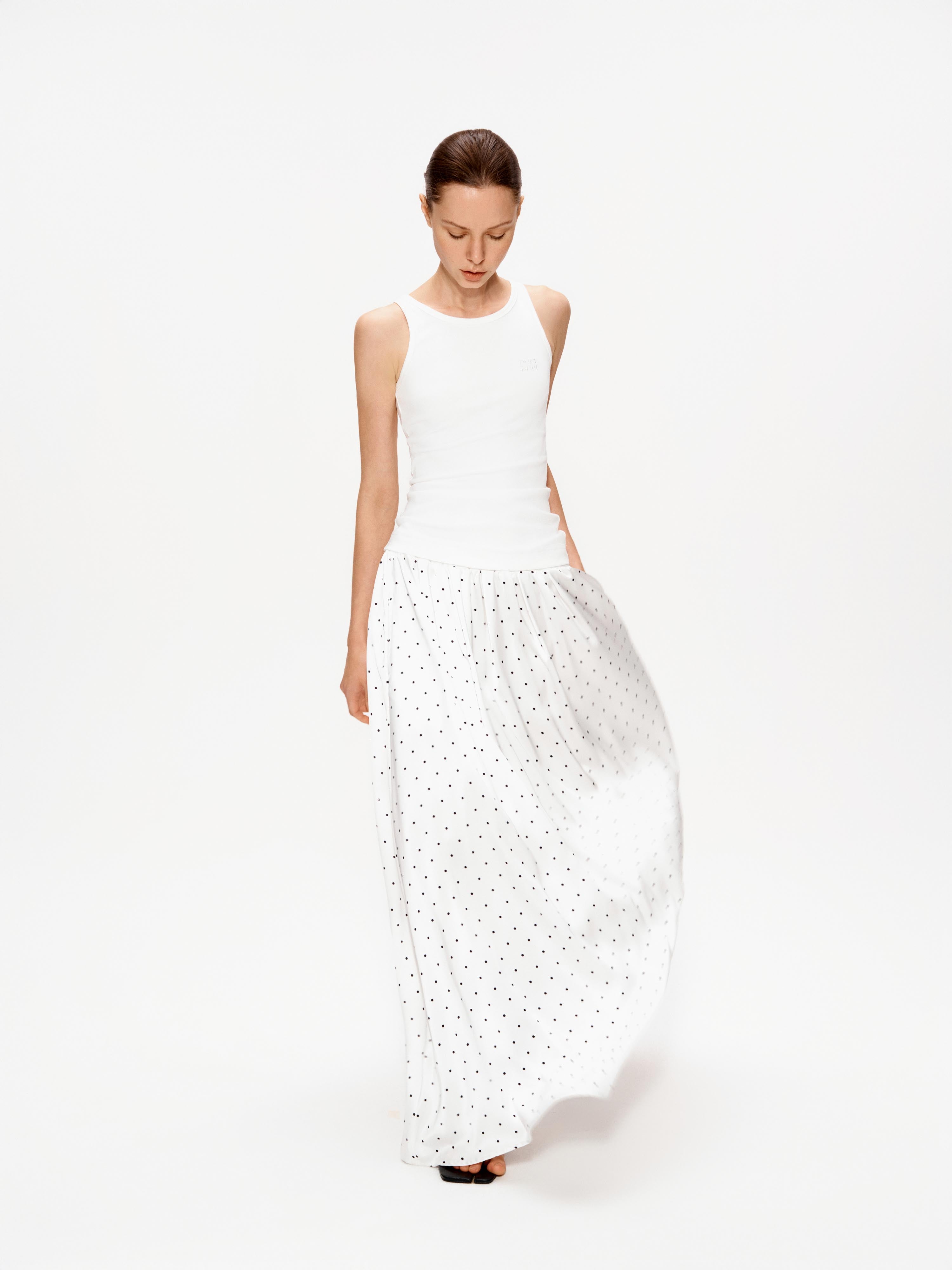 Layered Polka Dot Knit Dress