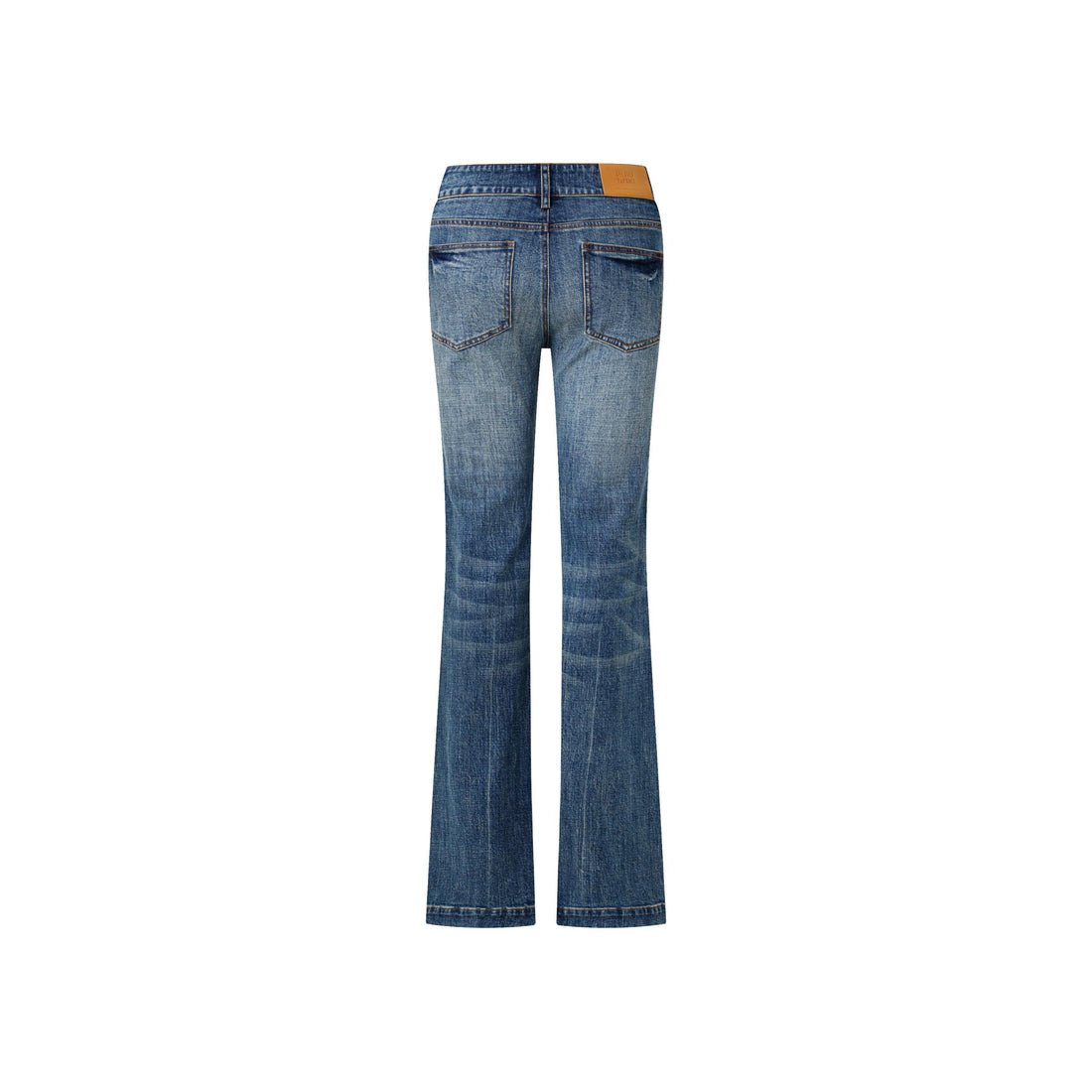 Deep Indigo Low-Rise Flare Jeans