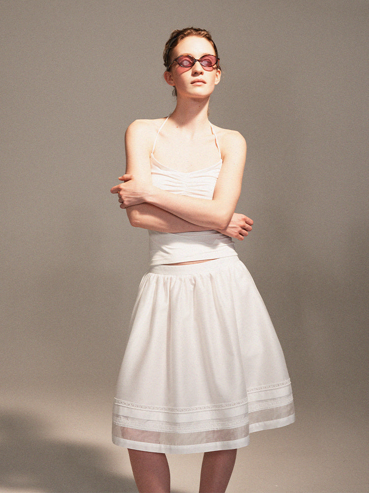 The Sheer Volume Midi Skirt
