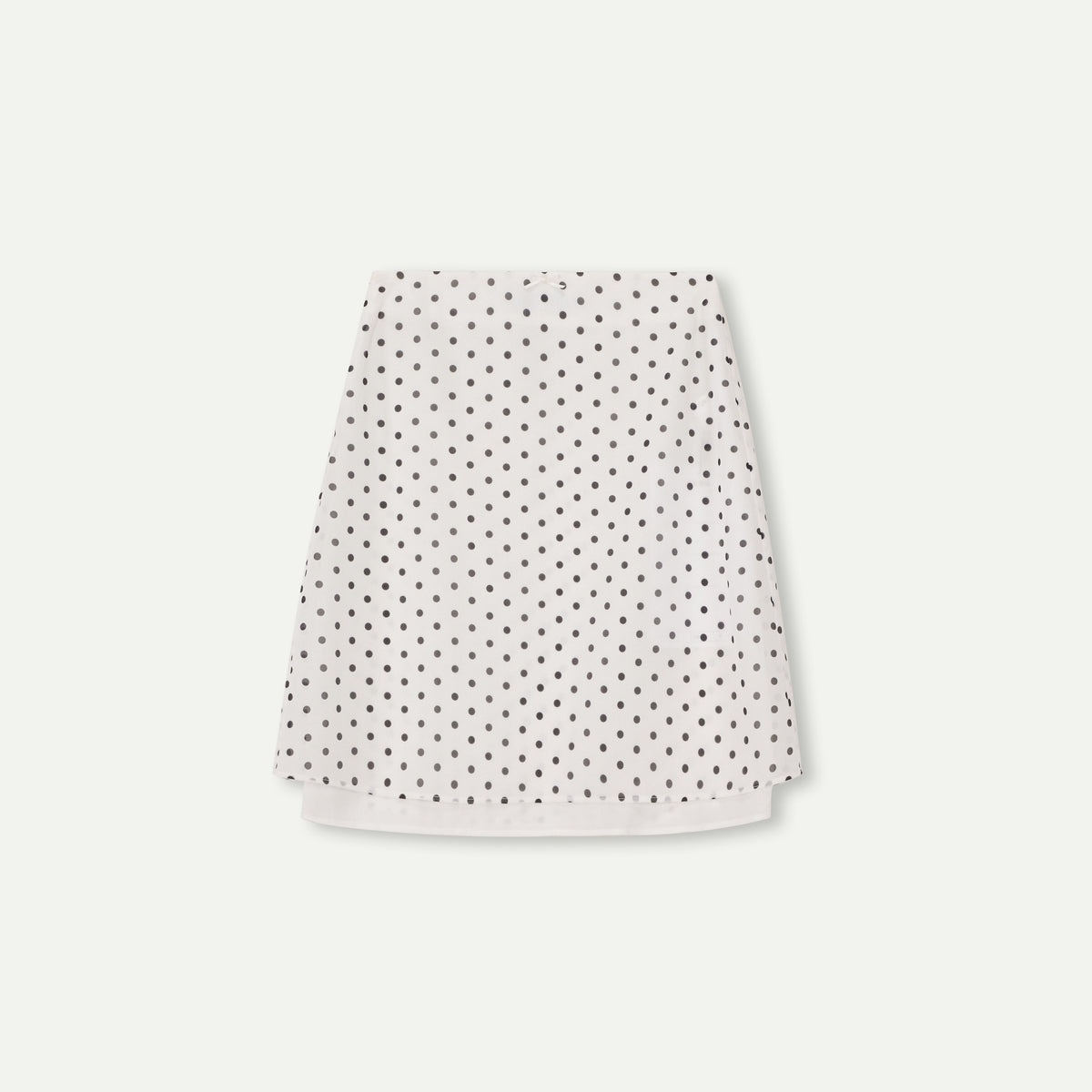 Vintage Polka Dot Chiffon Midi Skirt