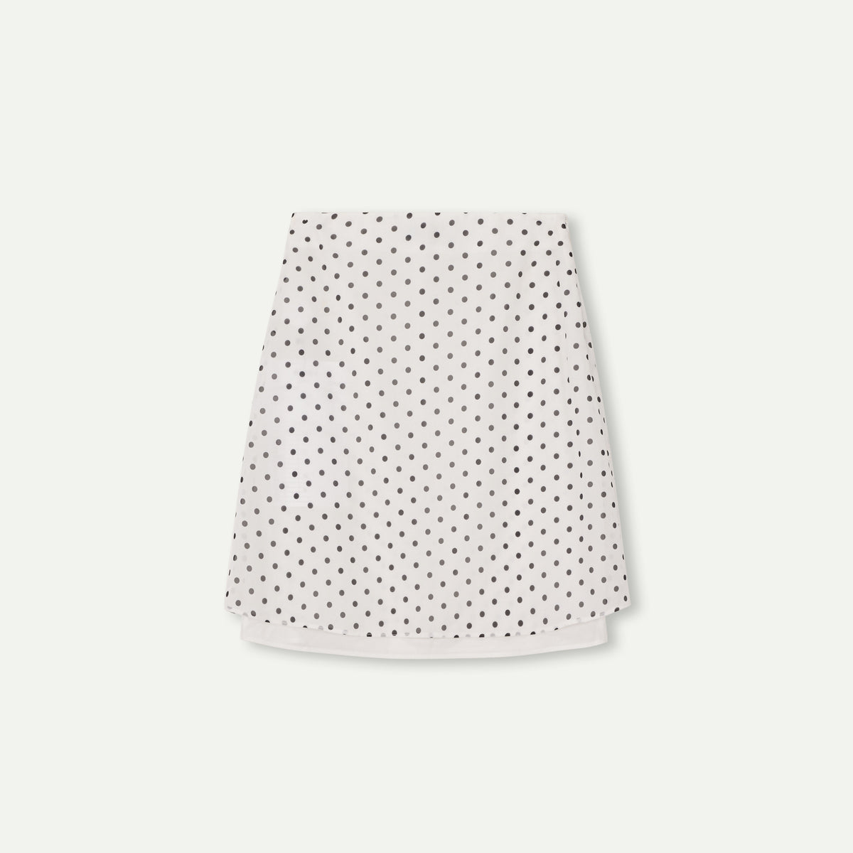 Vintage Polka Dot Chiffon Midi Skirt