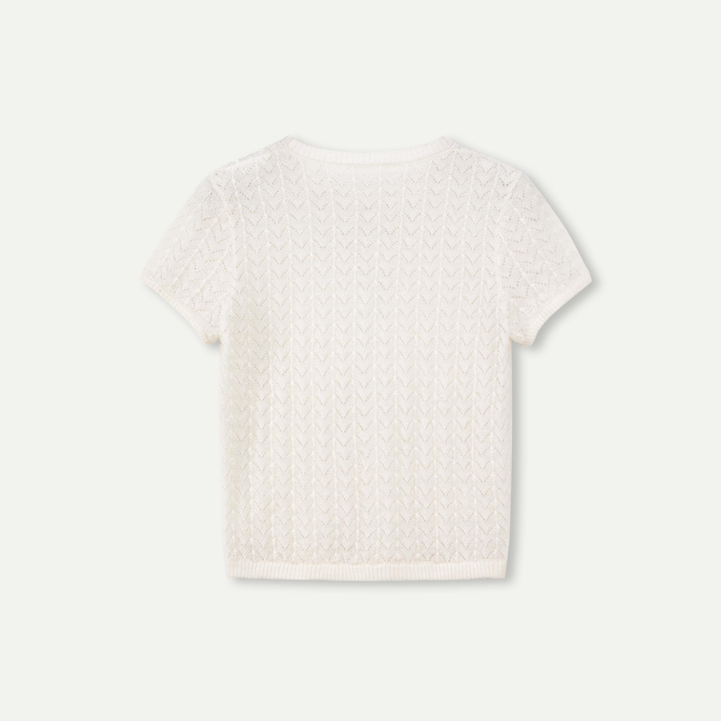 Cloud Pointelle Knit Tee
