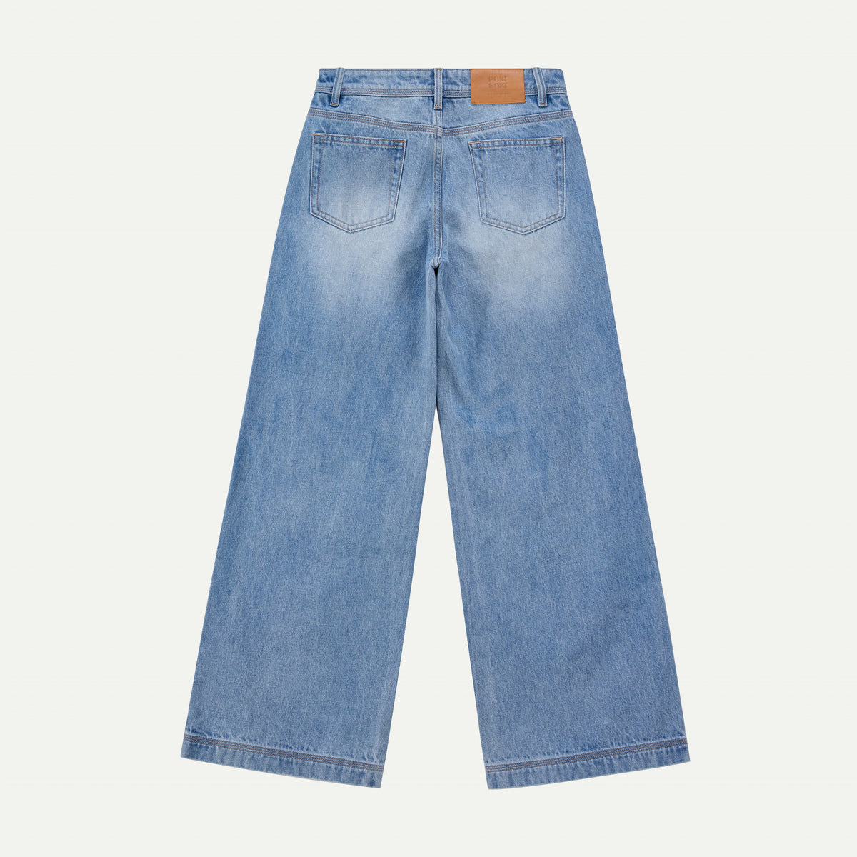 Vintage Wash Wide-Leg Jeans