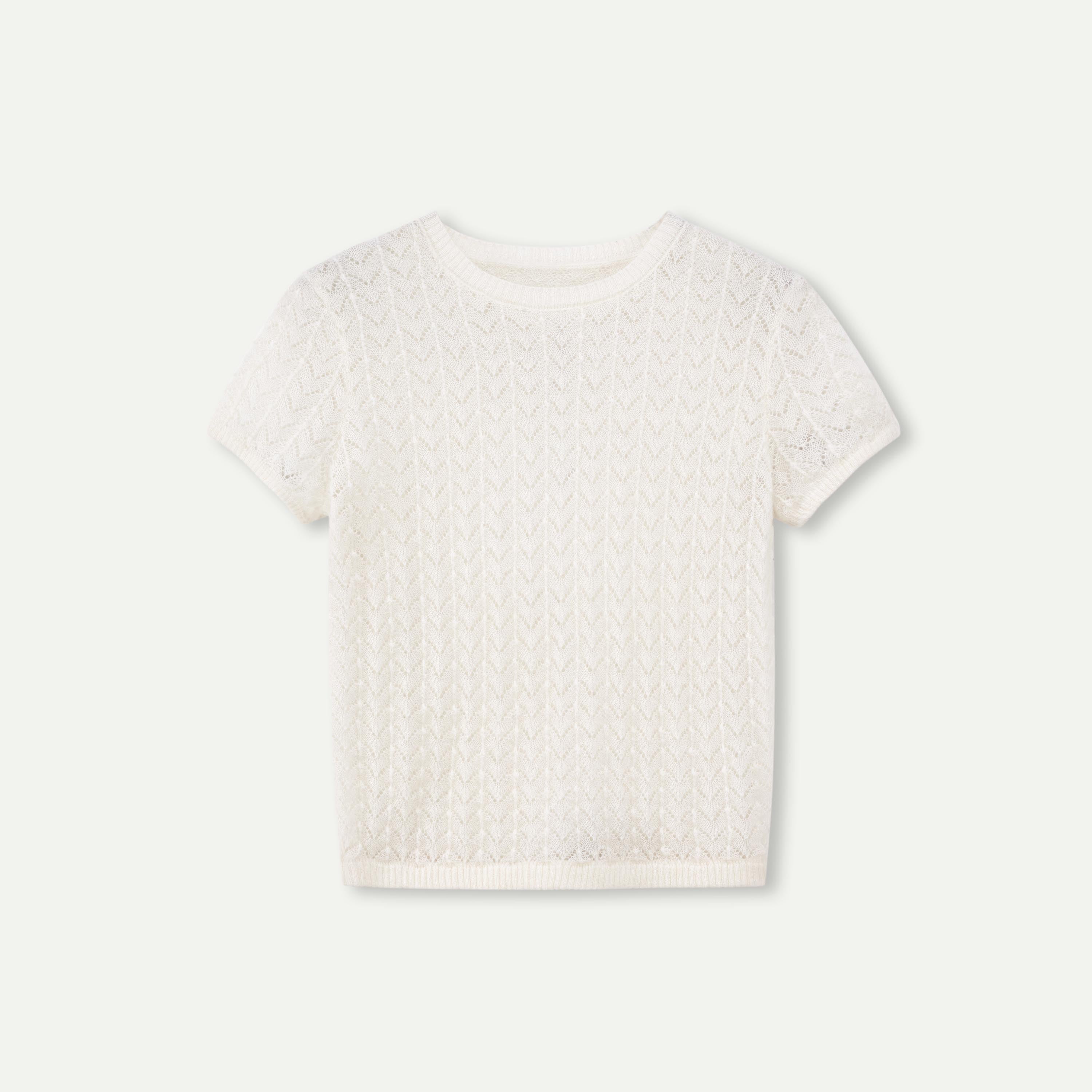 Cloud Pointelle Knit Tee