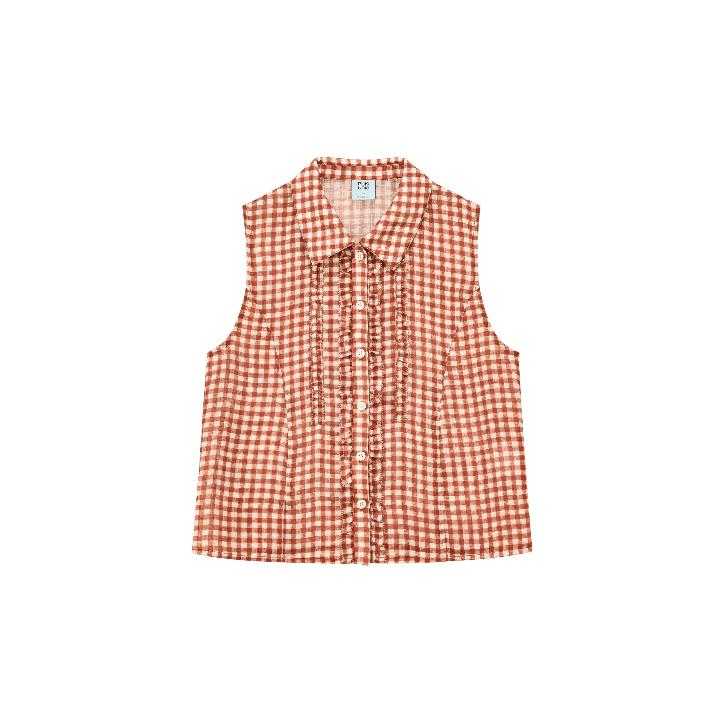 Gingham Pleated Set