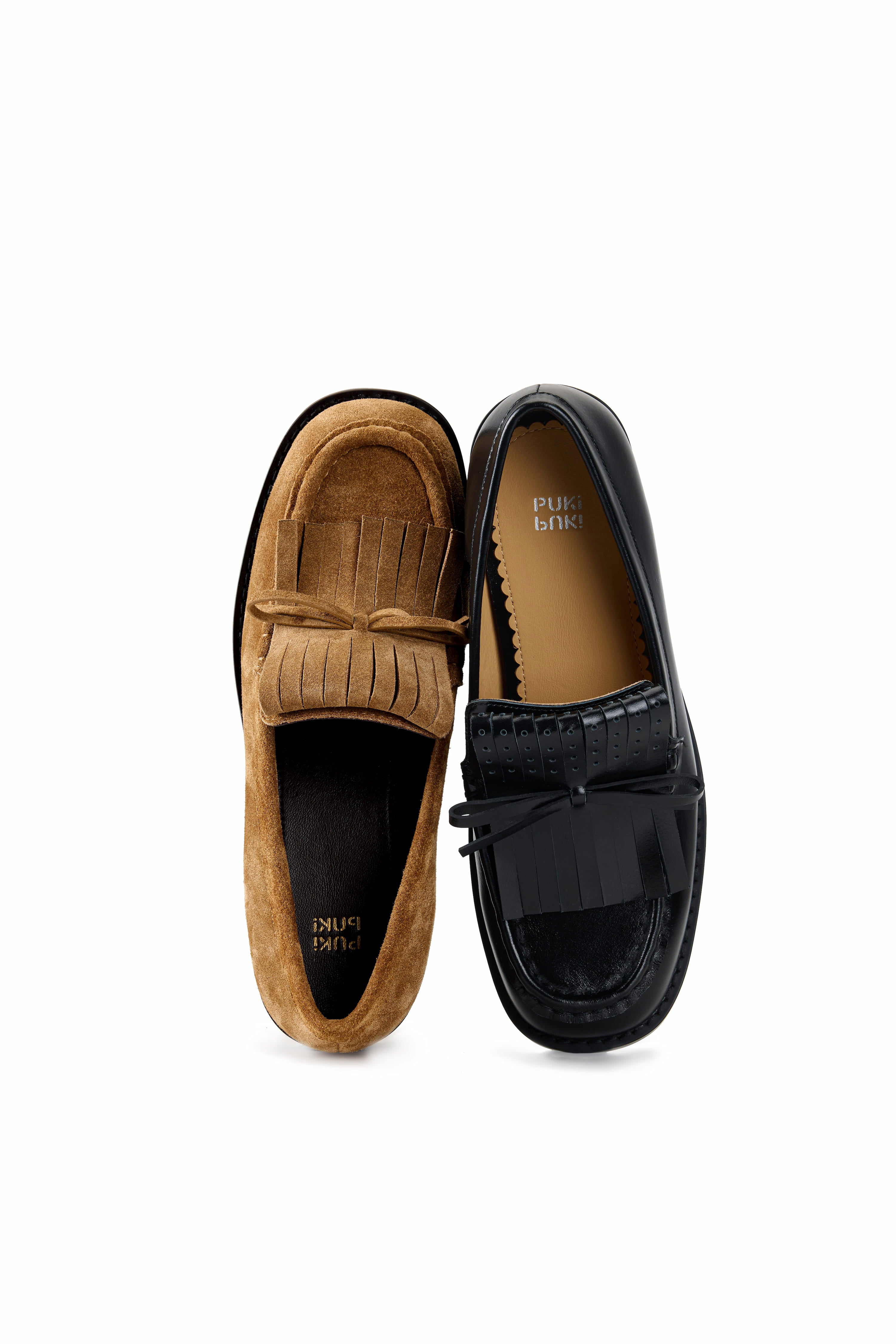 Tassel bow leather loafer
