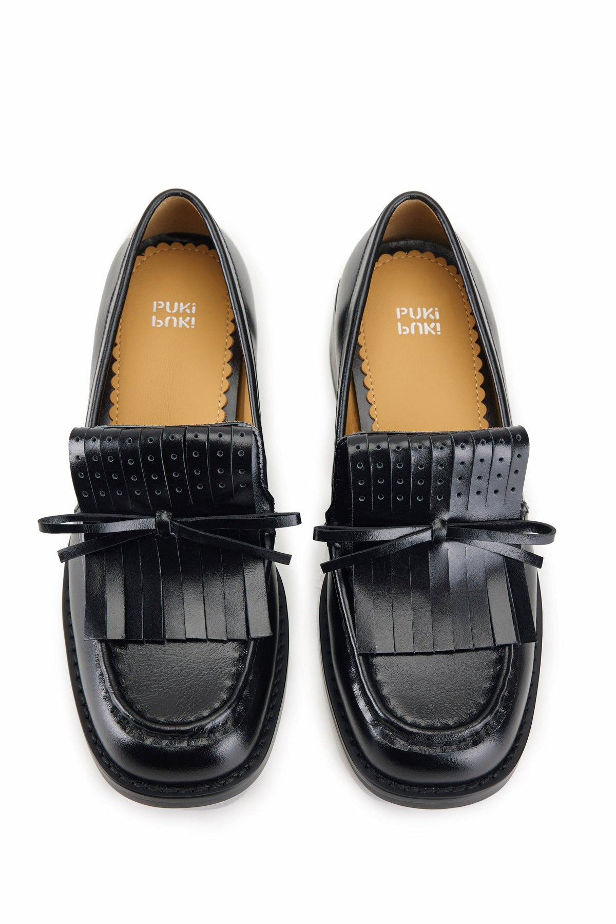 Tassel bow leather loafer