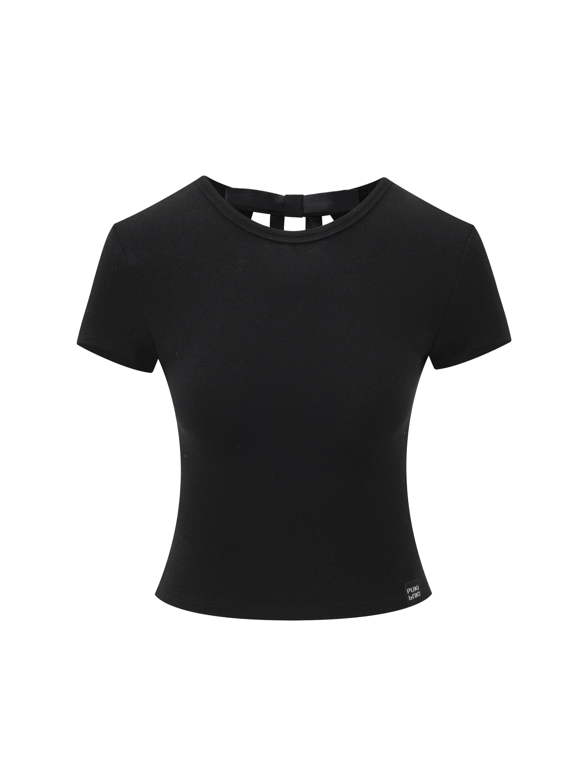 Relaxed Bow Back Slim Fit Crop Tee