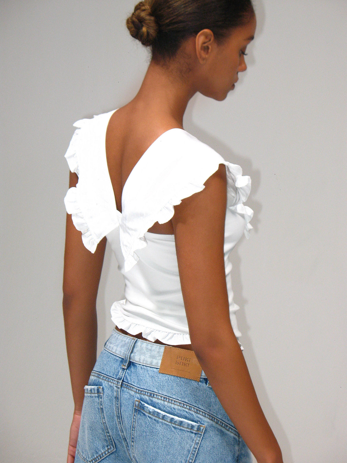 Layered Ruffle V-Neck Top