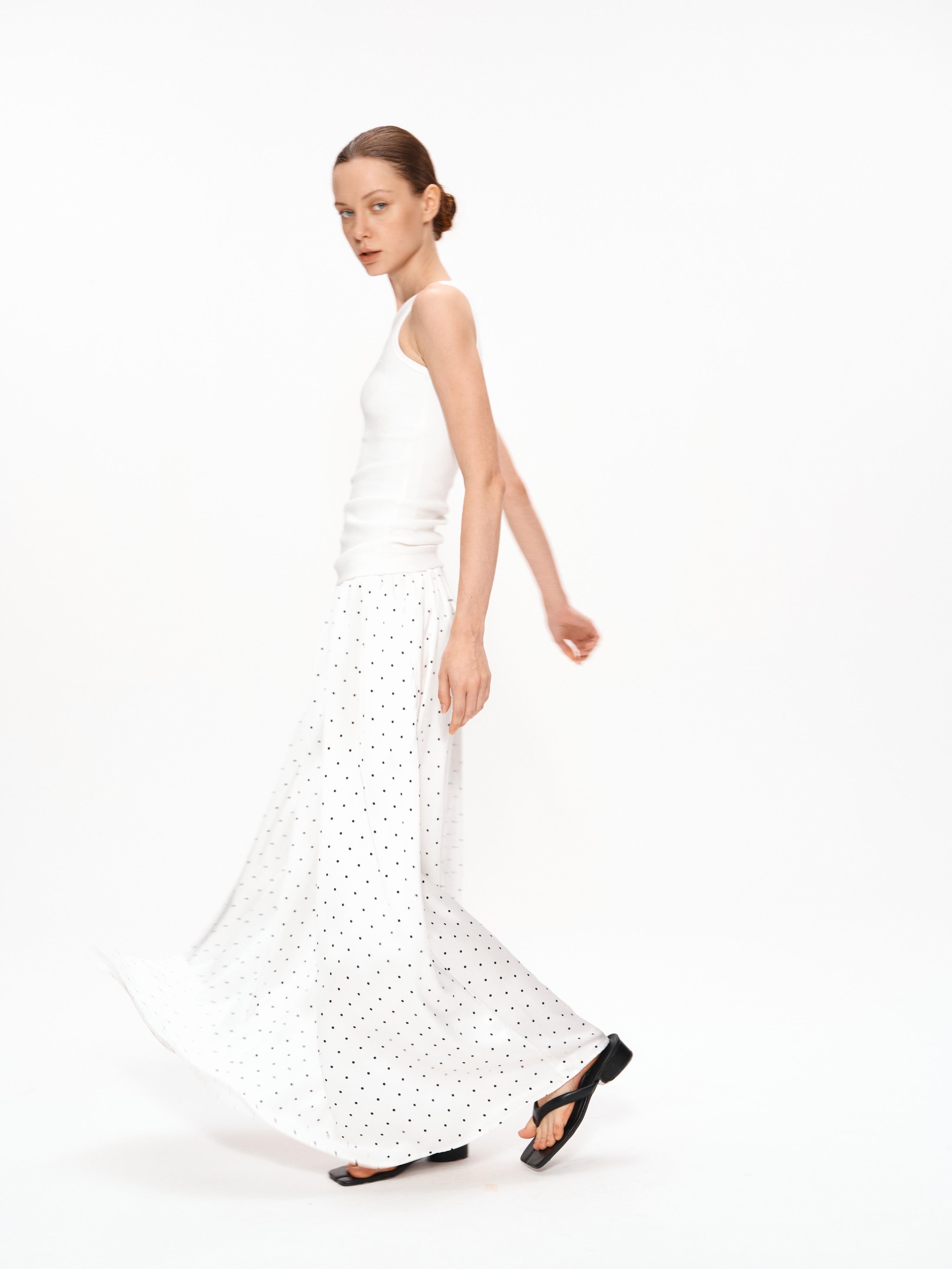 Layered Polka Dot Knit Dress