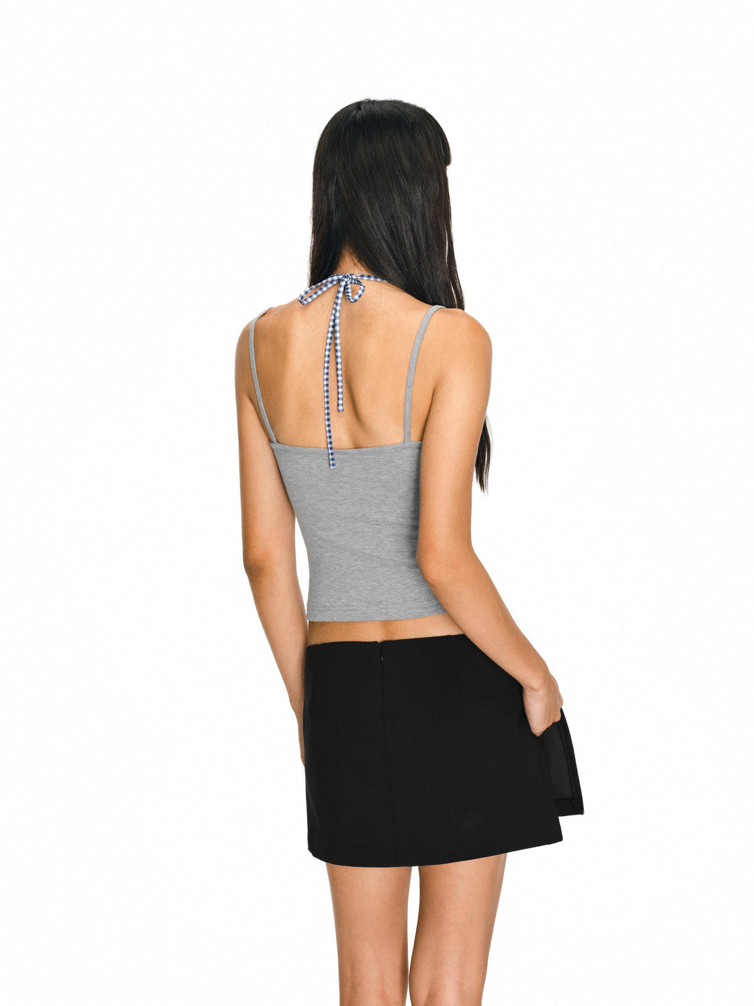 Halter Stripe Two-Tone Layered Tank